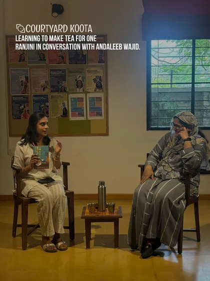 Our cozy library corner transforms into a space for heartfelt conversations. Here, author Andaleeb Wajid discusses her book "Learning to Make Tea for One" in an intimate session, perfect for book lovers and curious minds.