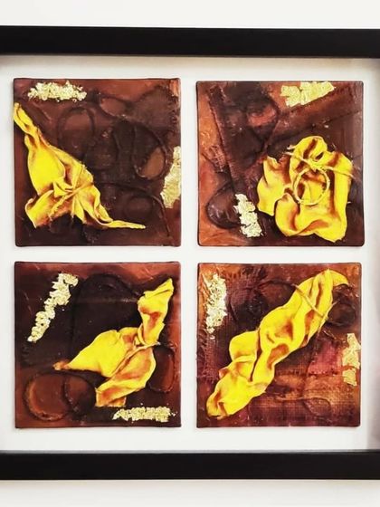 This was one of my first textured artworks. It's amazing to look back and see how my journey with 3D and sculptural pieces began.