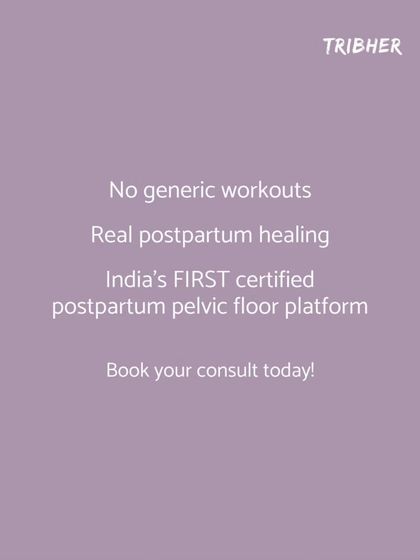 We offer real postpartum healing, not generic workouts. As India's first certified postpartum pelvic floor platform, we provide specialized care you can trust. Book a consult to learn more.