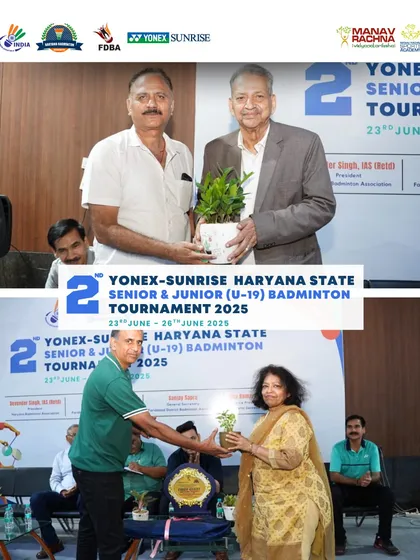 Honoring the dignitaries at the state-level tournament. We believe in showing respect and gratitude to the leaders of the sporting federations we partner with.