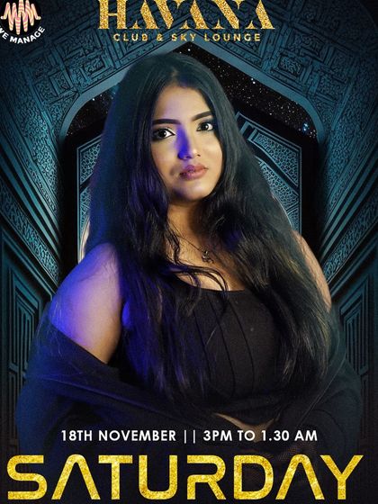The main promotional flyer for my Saturday night gig at Havana Club & Sky Lounge in Bhubaneswar.
