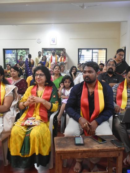 Our faculty and guests enjoying the student performances during the Kannada Rajyotsava event.