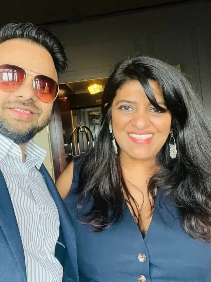 Our founder Seena Jacob with our brilliant moderator Kunal Mehta. This event was a testament to the power of community and shared purpose.