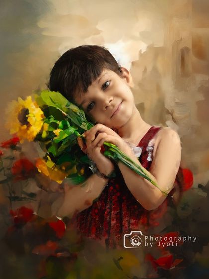 Another example of my artistic photo editing, where I blend the photograph with digital brushstrokes to create a soft, impressionistic painting effect.