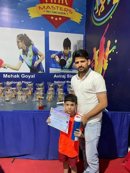 Another winner from the Masters tournament, Devansh, who won a gold medal in the under 7 category. His hard work in training always pays off during competitions.