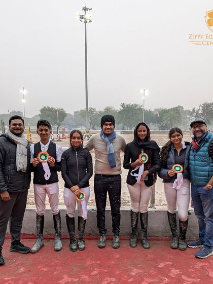 Our junior team at the JNEC, proud of their performance and teamwork that earned them a 4th place finish.