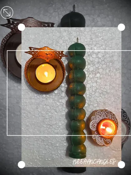 A twist of tradition with a touch of bold, our handcrafted Knob Candle adds a unique vibe to your glow game.