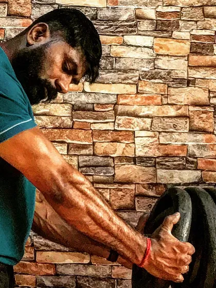 The focus it takes to lift heavy weights and build muscle.