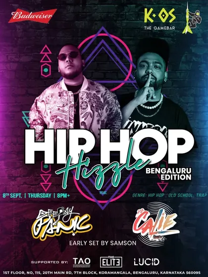 Flyer for Hip Hop Hizzle, where I got to share the stage with one of the country's greatest, DJ Panic. An amazing experience.