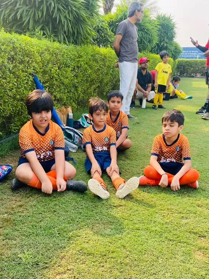 Our Under 7, 9, and 11 superstars taking a break during the GYL finals. We are proud of their determination.