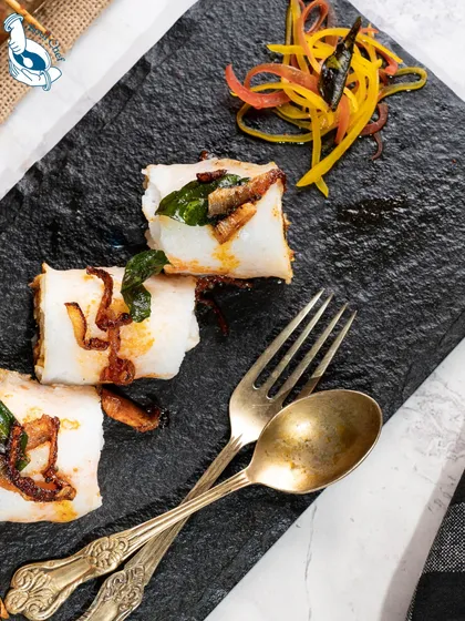 These Chicken Gassi Rolls are a coastal dream, wrapping spiced chicken in a soft roll and topping it with a unique curry leaf aioli.