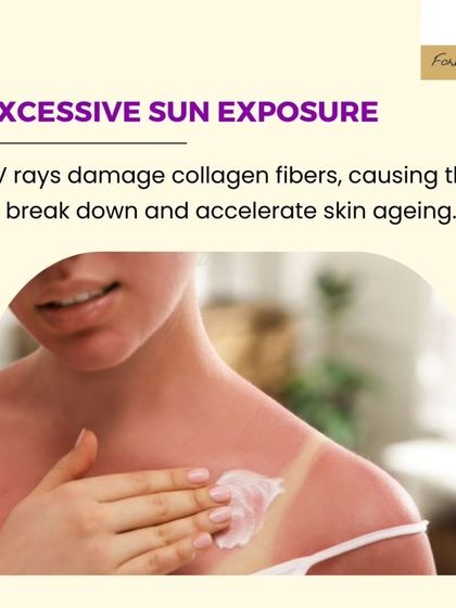 Excessive sun exposure is one of the biggest culprits in collagen breakdown. UV rays damage the collagen fibers in your skin, causing them to weaken and leading to accelerated skin aging, wrinkles, and loss of elasticity. Daily sunscreen is non-negotiable.