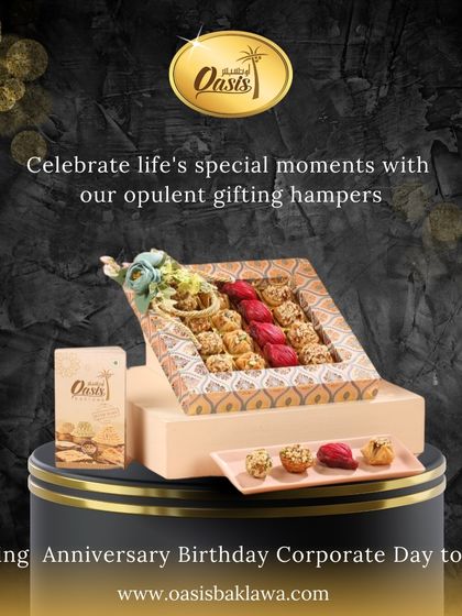 Celebrate life's special moments with our opulent gifting hampers. This box, with its unique diagonal design, is filled with our colorful and delicious sweets.