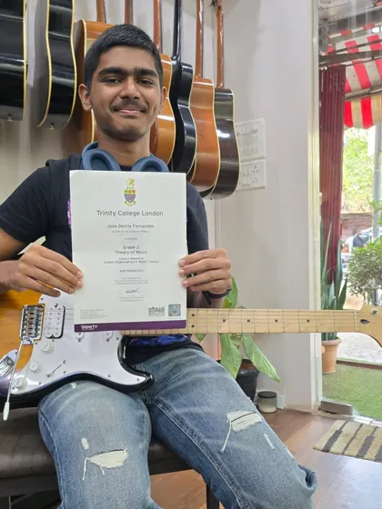 Understanding music theory is key to becoming a great musician. We celebrate Jose Fernandes for acing his Grade 2 Theory of Music exam with an amazing score of 97 percent while also preparing for his Rock & Pop Guitar exams.
