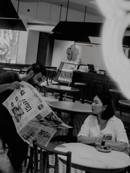 A quiet moment captured at the cafe. We often spend time here, talking about new ideas and just enjoying the space we've created. It’s our second home.