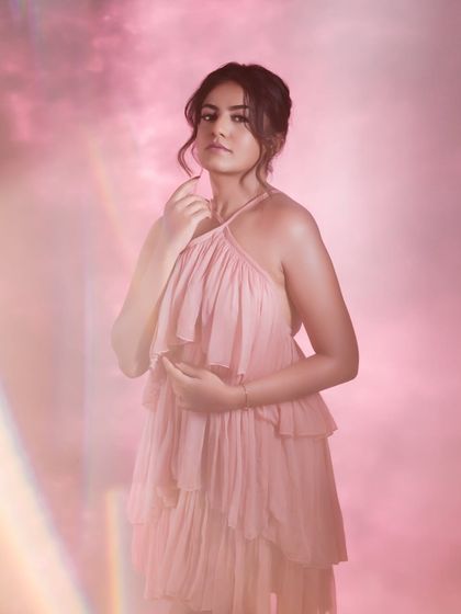 This shot with prism effects adds a magical, ethereal quality to the look.