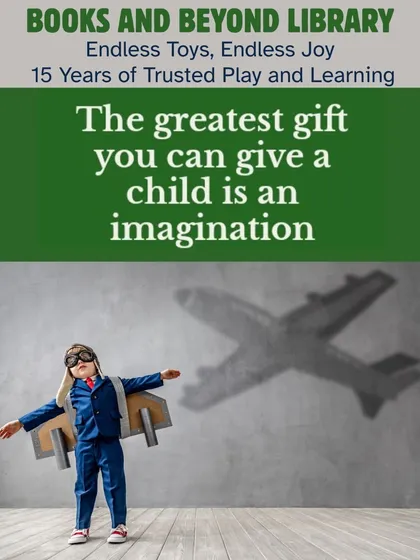 The greatest gift you can give a child is an imagination. Our library, with its endless supply of toys and books, is designed to fuel that creativity and has been trusted by parents for over 15 years.