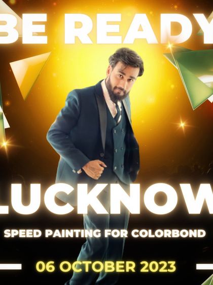 Poster for a speed painting show in Lucknow for Colorbond. Be ready.