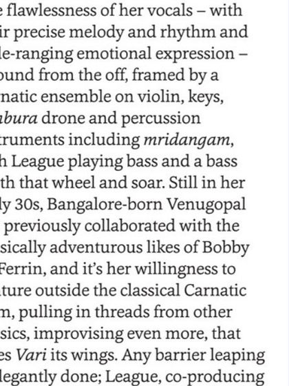 A five-star review for my album 'Vari' from the prestigious Songlines magazine. Waking up to this was an incredible feeling of gratitude and validation.