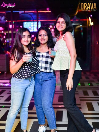 Guests enjoying the free drinks at the Tuesday Ladies Night at Drava. It's always a popular mid-week party.