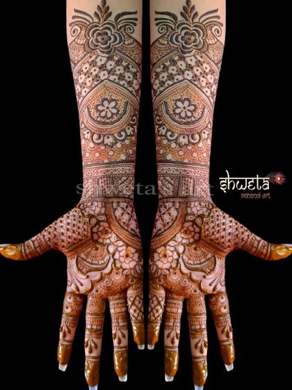 Royal Bridal Mehendi (Hands & Arms) photo 44