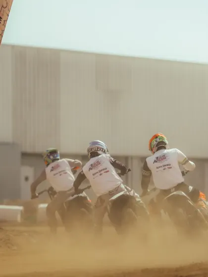 The Slide School Cup Final at the Royal Enfield Jaipur Track was one for the books! Our chief, Anish Shetty, took 1st place, winning 8 out of 9 races.