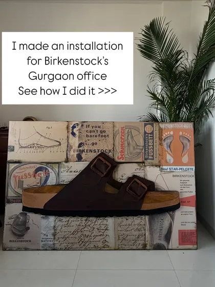 This was a wonderfully challenging project: creating a life-sized 3D installation of a Birkenstock sandal for their corporate office. It involved everything from woodworking and sourcing real leather to detailed painting to get the vintage look just right.