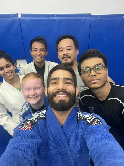 A quick post-training selfie with some of the dedicated students. The positive energy after a challenging session is one of the best parts of teaching Jiu-Jitsu.