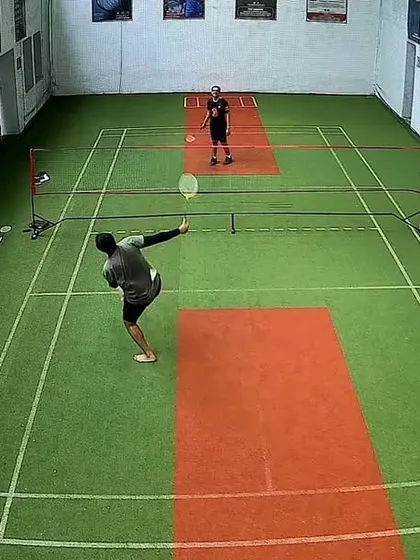 A bird's-eye view of the battlefield. Perfect for singles practice where you can focus and dominate the court.