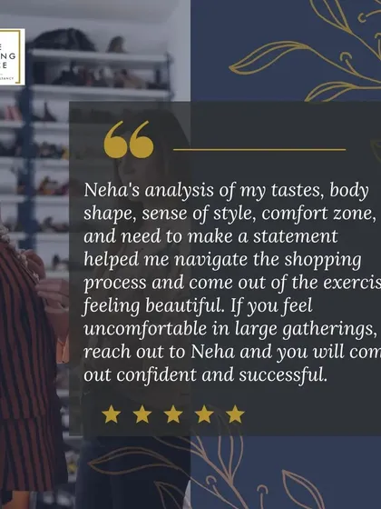 We believe in transformations that go beyond clothing. This testimonial from a client highlights how our detailed process, from style analysis to guided shopping, helped her regain confidence for in-person events.