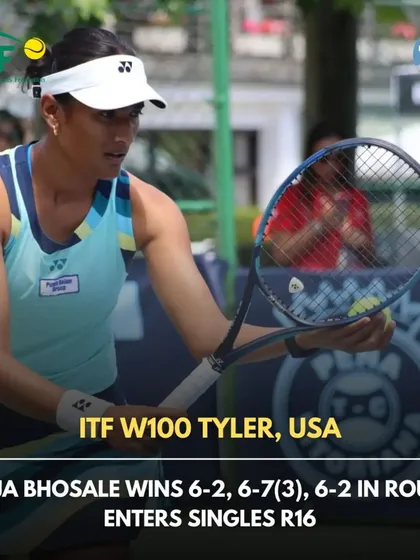 We train athletes to compete and win on the international stage. Here is our player, Rutuja Bhosale, securing a solid win at the ITF W100 tournament in Tyler, USA, advancing to the round of 16.