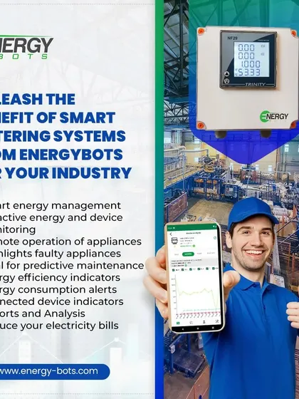 We put the power of smart metering directly in your hands. This image shows a technician with our mobile app, which provides proactive device monitoring, remote operation of appliances, and predictive maintenance alerts, all designed to reduce your electricity bills and prevent costly downtime in your facility.