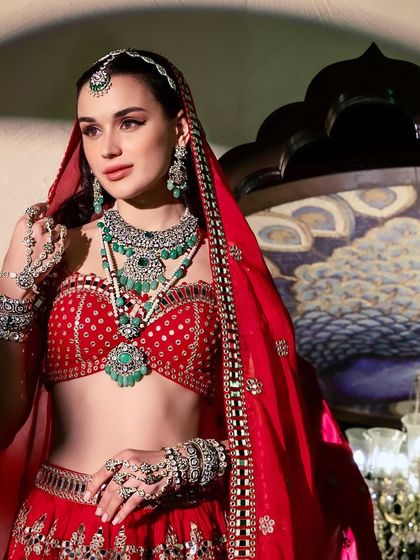 Another angle from the luxury bridal shoot. We explore various poses and lighting setups to create a diverse portfolio for the brand's campaign.