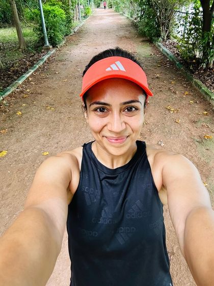 Movement is therapy. Here I am on a trail run, taking a moment to appreciate the journey. We move for fun, for fitness, and for the planet.