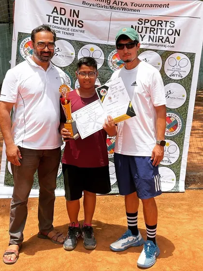 A maiden trophy for this young player. We are excited to see him keep going.