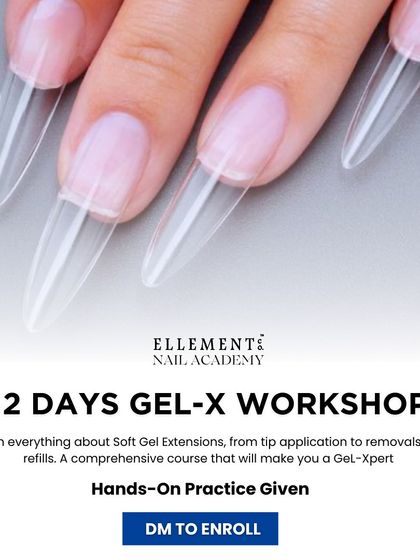 It's the right time to learn and ace Gel-X. My 2-day workshop is a comprehensive course that will make you a Gel-Xpert, with plenty of hands-on practice provided.