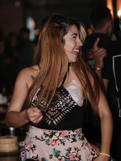 A guest enjoying the music and the lively atmosphere.