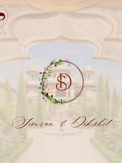 The official wedding monogram we designed for Simran and Dikshit. This custom logo was used across various elements of their wedding, creating a cohesive and personal brand for their celebration.