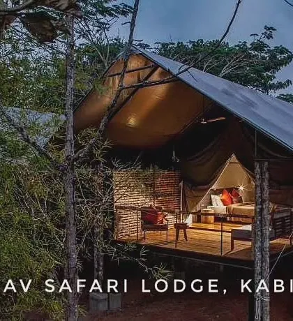 The luxurious tented rooms at KAAV Safari Lodge in Kabini offer a unique blend of camping and comfort, putting you right in the heart of the wilderness.