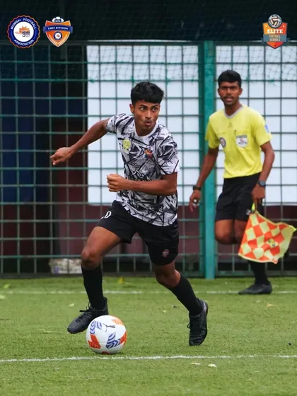 A player on the ball during our dominant 5-0 victory. This match was a showcase of our team's class and power.