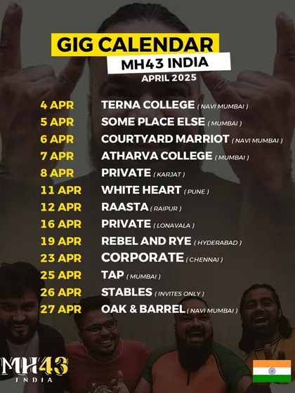 Our gig calendar for the month. Mark your dates and get ready to vibe, dance, and lose yourself with us.