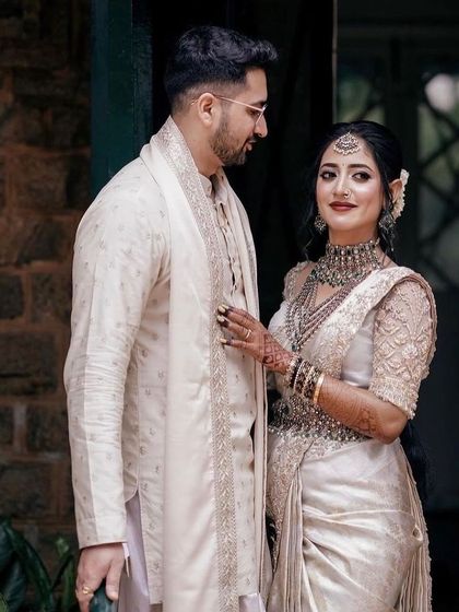 Padma Nandivada - Custom Groom's Wear Design Coordinated Couple Attire photo 16