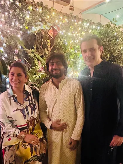 With Archana Puran Singh during the Diwali celebrations.