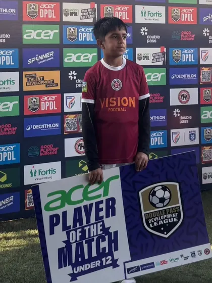 Celebrating individual brilliance within a team victory. Parv was named Player of the Match for his outstanding performance in our 5-0 win in the DPDL.