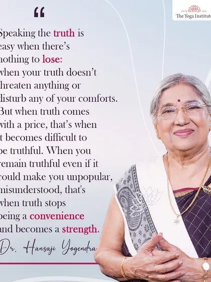Speaking the truth is easy when there is nothing to lose. But when truth comes with a price, that is when it stops being a convenience and becomes a strength.
