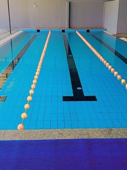 A look at our pristine, multi-lane swimming pool where all our aquatic fitness classes take place. The clear water and organized lanes reflect our commitment to providing a professional and hygienic environment for your workout.