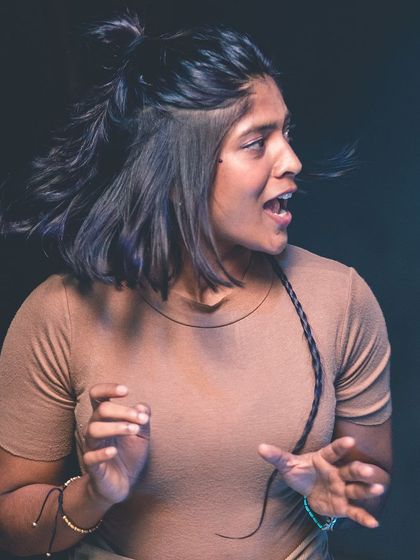 The energy is infectious. This shot captures someone mid-dance, completely lost in the moment.