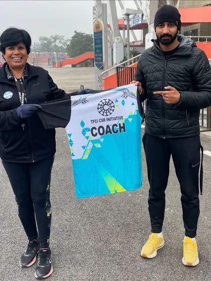 The back of the jersey, proudly displaying 'COACH'. It is a role I take very seriously, thanks to the support of organizations like TFCI.