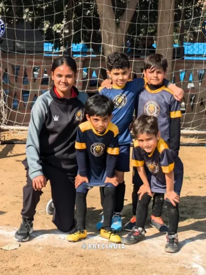 A proud moment for our youngest champions. Our U-7 team celebrating a 3-2 victory in the Gurgaon Youth League. We nurture a love for the game from the very first kick, building a strong foundation for their football journey.