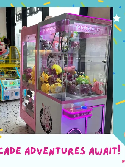 Arcade adventures await. A look at our claw machine and basketball arcade game, perfect for kids and adults.